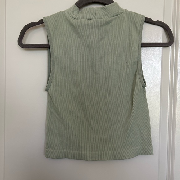 Cotton-On Sleeveless Ribbed Mock Neck Top - Green - Picture 3 of 3